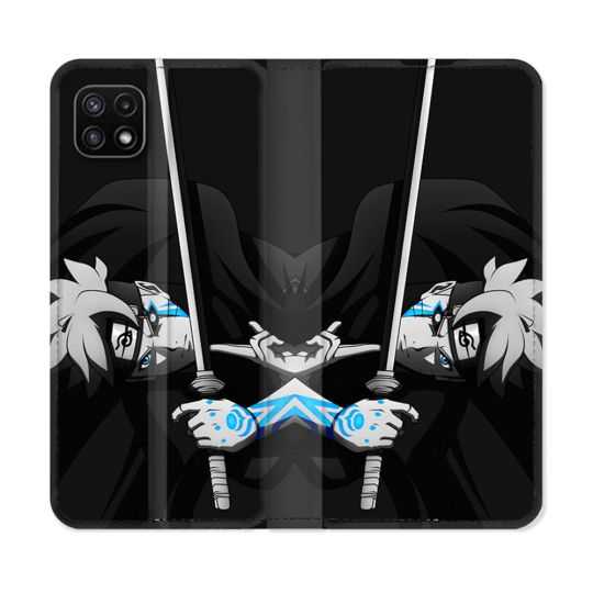 Housse cuir portefeuille Pour Samsung Galaxy A22 5G Manga Boruto Epée