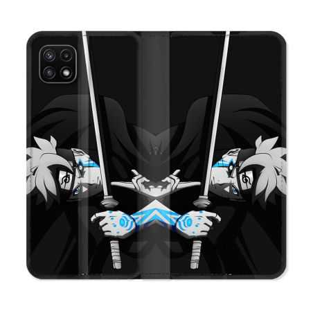 Housse cuir portefeuille Pour Samsung Galaxy A22 5G Manga Boruto Epée