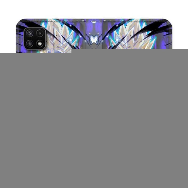 Housse cuir portefeuille Pour Samsung Galaxy A22 5G Manga Dragon Ball Sangohan Duo