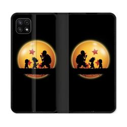 Housse cuir portefeuille Pour Samsung Galaxy A22 5G Manga Dragon Ball Vintage