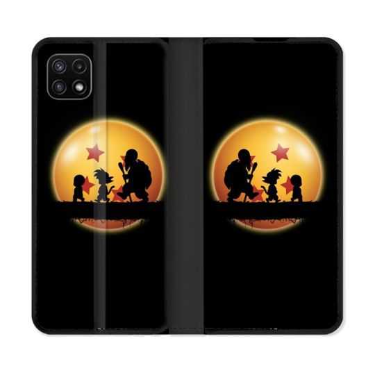Housse cuir portefeuille Pour Samsung Galaxy A22 5G Manga Dragon Ball Vintage