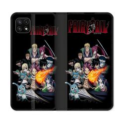 Housse cuir portefeuille Pour Samsung Galaxy A22 5G Manga Fairy Tail Logo Team