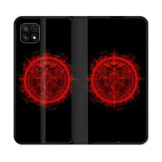 Housse cuir portefeuille Pour Samsung Galaxy A22 5G Manga Fullmetal Alchemist Logo
