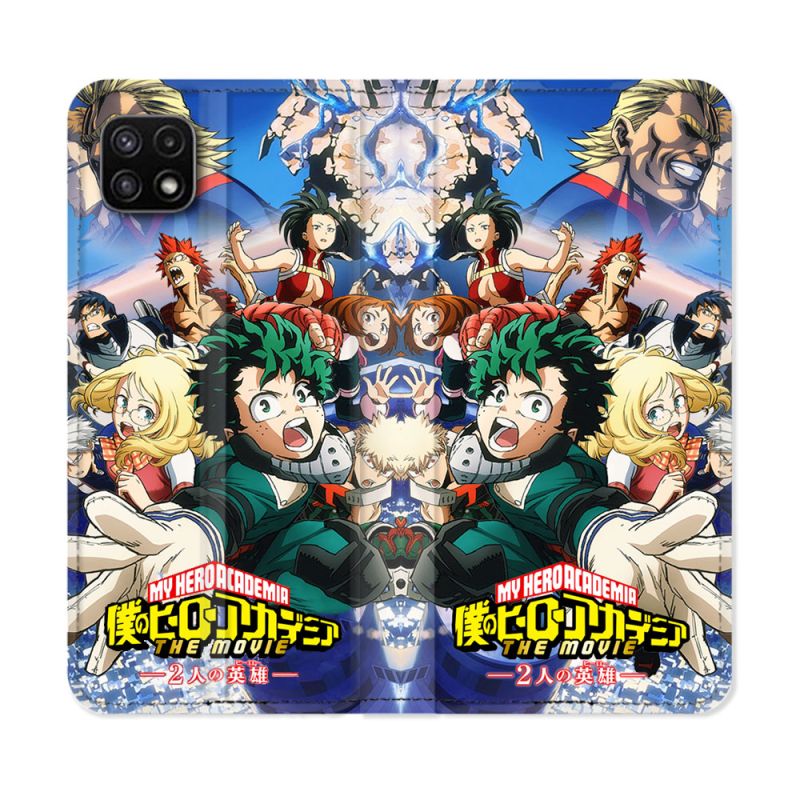Housse cuir portefeuille Pour Samsung Galaxy A22 5G Manga My Hero Academia Affiche