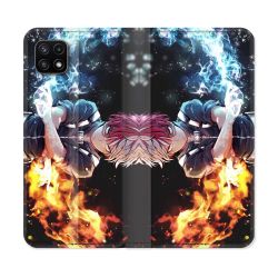 Housse cuir portefeuille Pour Samsung Galaxy A22 5G Manga My Hero Academia Shoto
