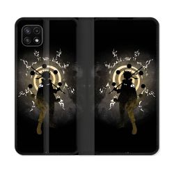 Housse cuir portefeuille Pour Samsung Galaxy A22 5G Manga Naruto Sage