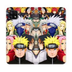 Housse cuir portefeuille Pour Samsung Galaxy A22 5G Manga Naruto Team