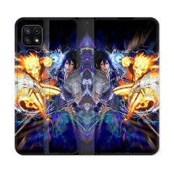 Housse cuir portefeuille Pour Samsung Galaxy A22 5G Manga Naruto VS