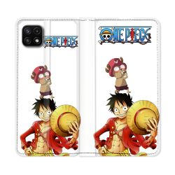 Housse cuir portefeuille Pour Samsung Galaxy A22 5G Manga One Piece Chopper