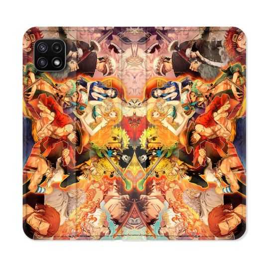 Housse cuir portefeuille Pour Samsung Galaxy A22 5G Manga One Piece Nakama