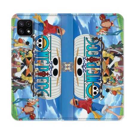 Housse cuir portefeuille Pour Samsung Galaxy A22 5G Manga One Piece Sunny