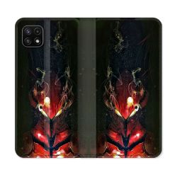 Housse cuir portefeuille Pour Samsung Galaxy A22 5G Manga Solo Leveling Igris