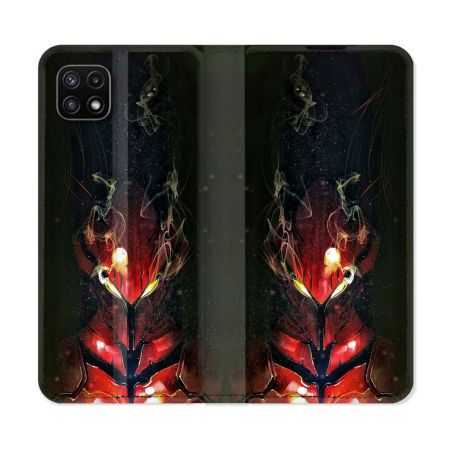 Housse cuir portefeuille Pour Samsung Galaxy A22 5G Manga Solo Leveling Igris