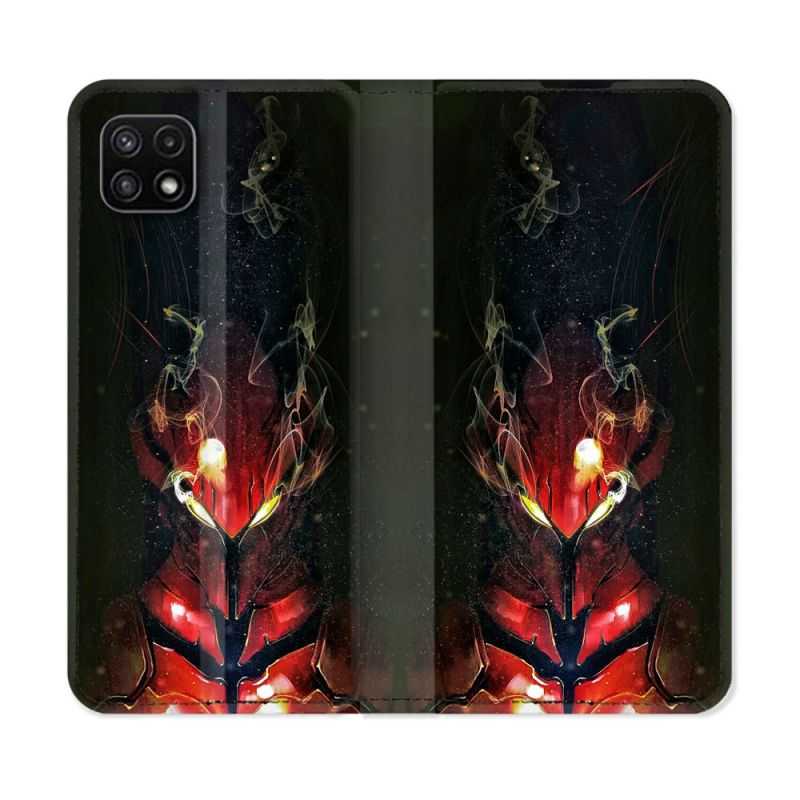 Housse cuir portefeuille Pour Samsung Galaxy A22 5G Manga Solo Leveling Igris