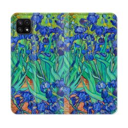 Housse cuir portefeuille Pour Samsung Galaxy A22 5G Peinture Iris