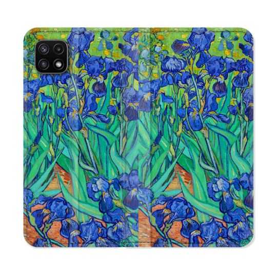 Housse cuir portefeuille Pour Samsung Galaxy A22 5G Peinture Iris