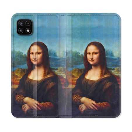 Housse cuir portefeuille Pour Samsung Galaxy A22 5G Peinture Joconde
