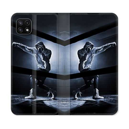 Housse cuir portefeuille Pour Samsung Galaxy A22 5G Sport Boxe Poing