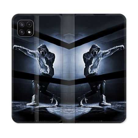 Housse cuir portefeuille Pour Samsung Galaxy A22 5G Sport Boxe Poing