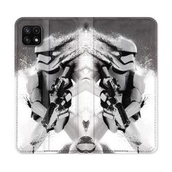 Housse cuir portefeuille Pour Samsung Galaxy A22 5G Star Wars - Trooper