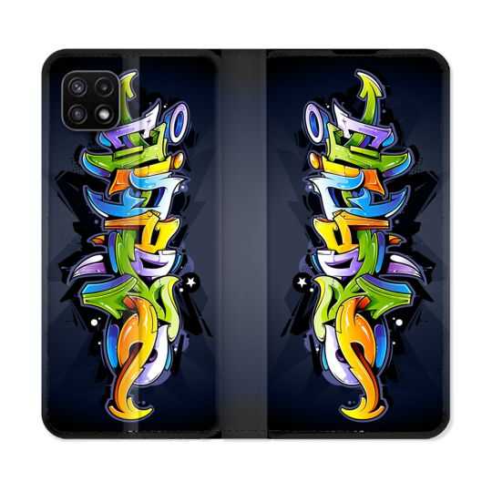 Housse cuir portefeuille Pour Samsung Galaxy A22 5G Street Art Graffiti