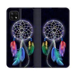 Housse cuir portefeuille Pour Samsung Galaxy A22 5G Zen Attrape Reve Multicolore