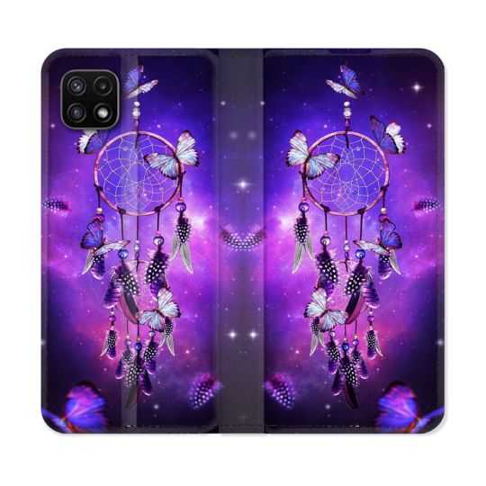 Housse cuir portefeuille Pour Samsung Galaxy A22 5G Zen Attrape Reve Papillon