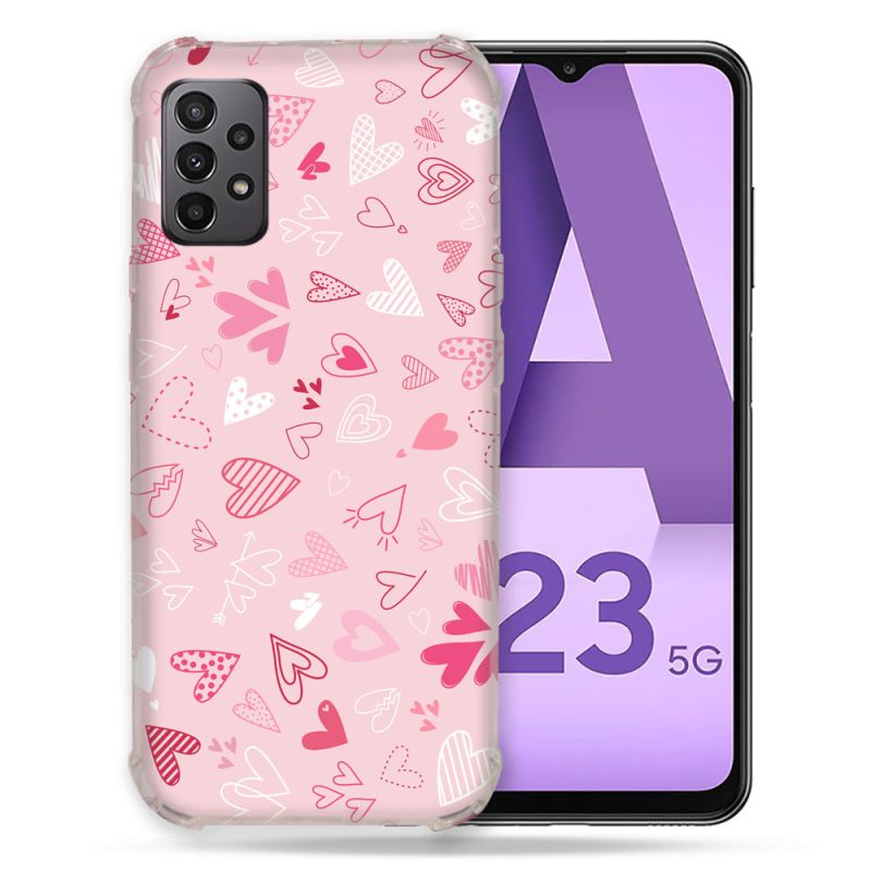 Coque Pour Samsung Galaxy A23 5G Amour Ptis Coeurs