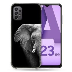 Coque Pour Samsung Galaxy A23 5G Animal Elephant Noir