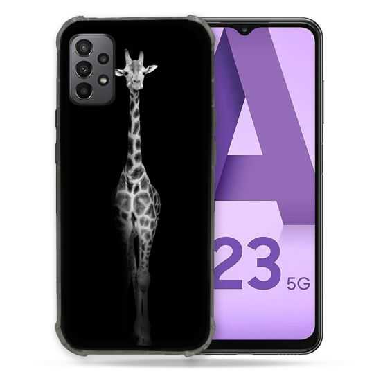 Coque Pour Samsung Galaxy A23 5G Animal Girafe Noire
