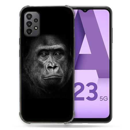 Coque Pour Samsung Galaxy A23 5G Animal Gorille Noir