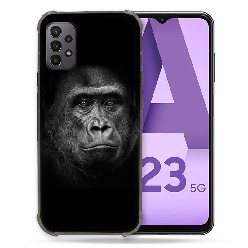 Coque Pour Samsung Galaxy A23 5G Animal Gorille Noir