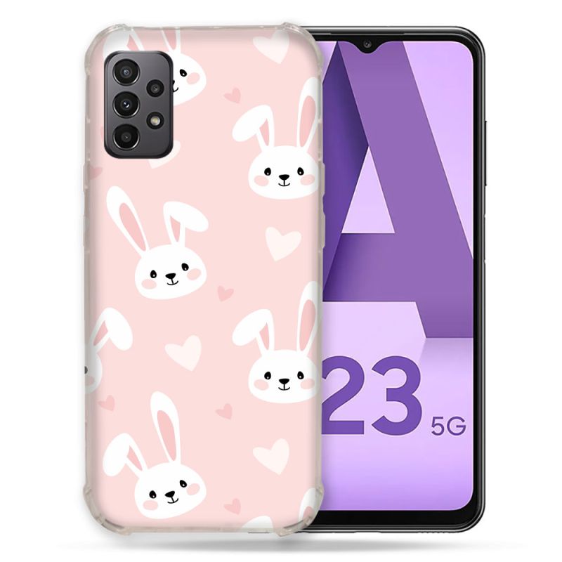 Coque Pour Samsung Galaxy A23 5G Animal Lapin Rose