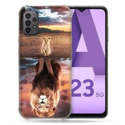 Coque Pour Samsung Galaxy A23 5G Animal Lion Reflet