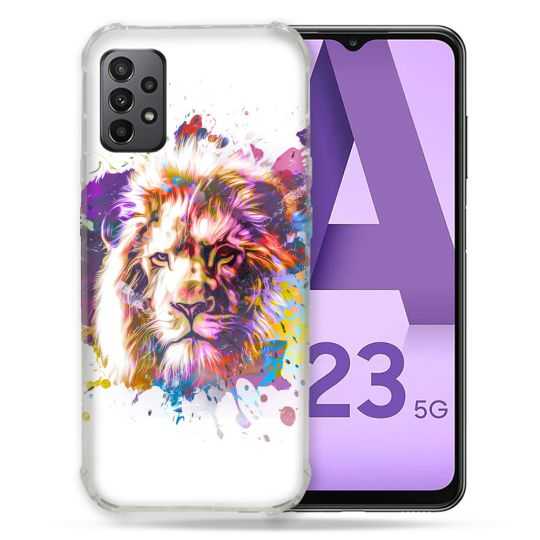 Coque Pour Samsung Galaxy A23 5G Animal Lion Tag