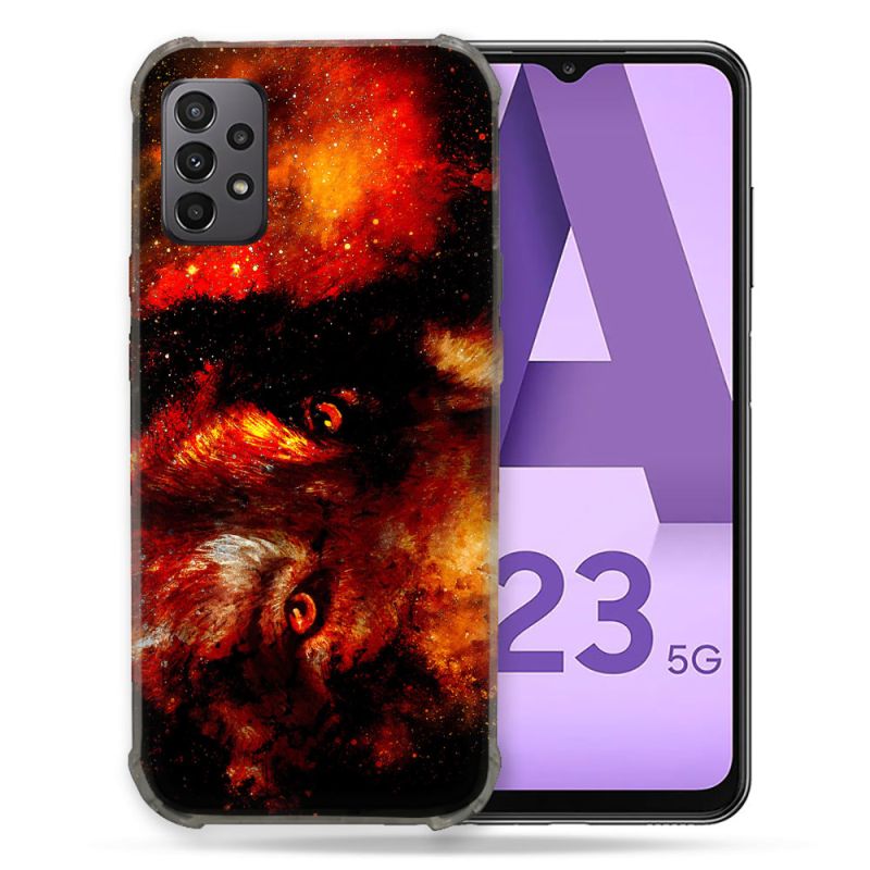 Coque Pour Samsung Galaxy A23 5G Animal Loup Espace
