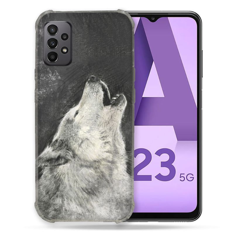 Coque Pour Samsung Galaxy A23 5G Animal Loup Hurlement
