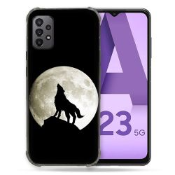 Coque Pour Samsung Galaxy A23 5G Animal Loup Noir
