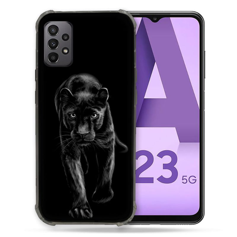 Coque Pour Samsung Galaxy A23 5G Animal Panthère Noire