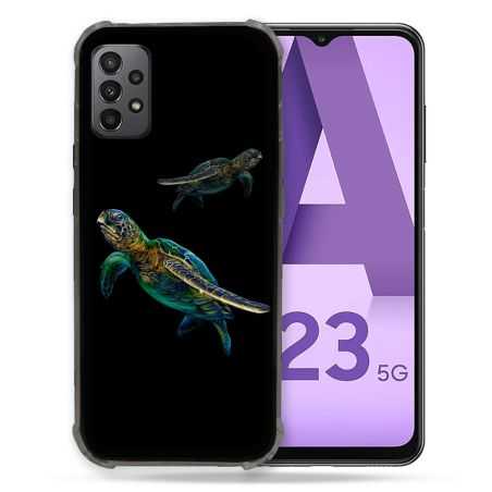 Coque Pour Samsung Galaxy A23 5G Animal Tortue Noire multicolore