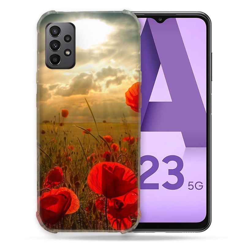 Coque Pour Samsung Galaxy A23 5G Fleur Coquelicot