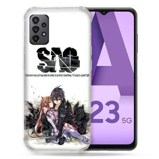 Coque Pour Samsung Galaxy A23 5G Manga SAO sword Art Online Blanc