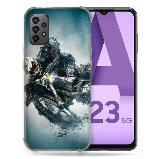 Coque Pour Samsung Galaxy A23 5G Moto Cross Ombre