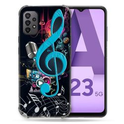 Coque Pour Samsung Galaxy A23 5G Musique Cle Sol Bleu
