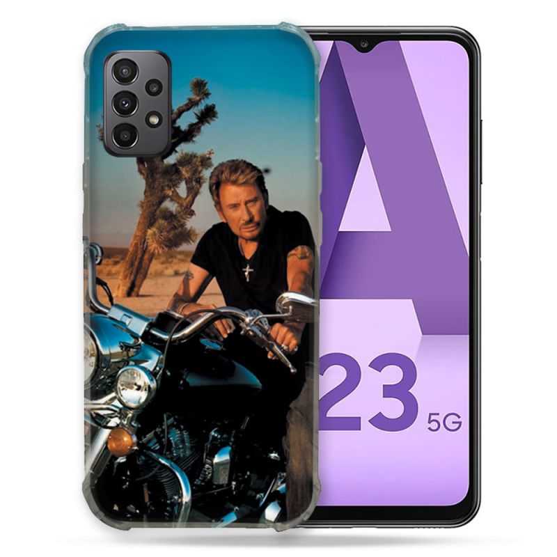 Coque Pour Samsung Galaxy A23 5G Musique Johnny Hallyday Moto