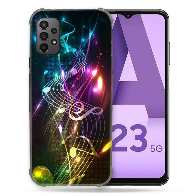 Coque Pour Samsung Galaxy A23 5G Musique Partition Multicolore