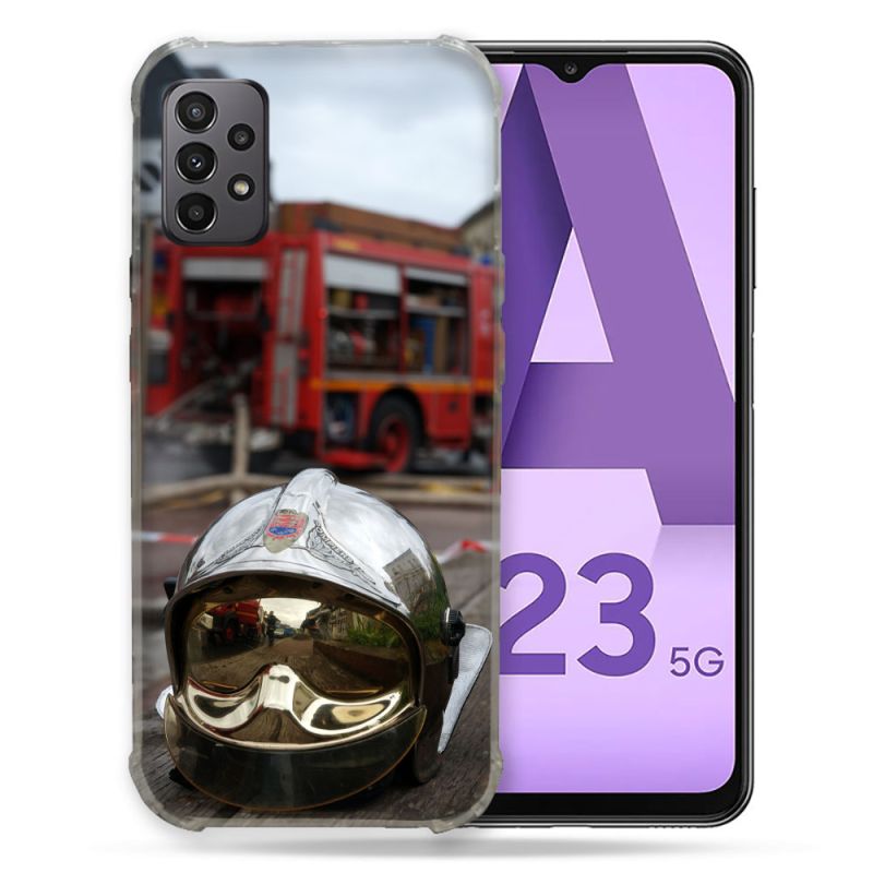 Coque Pour Samsung Galaxy A23 5G Pompier Casque Camion