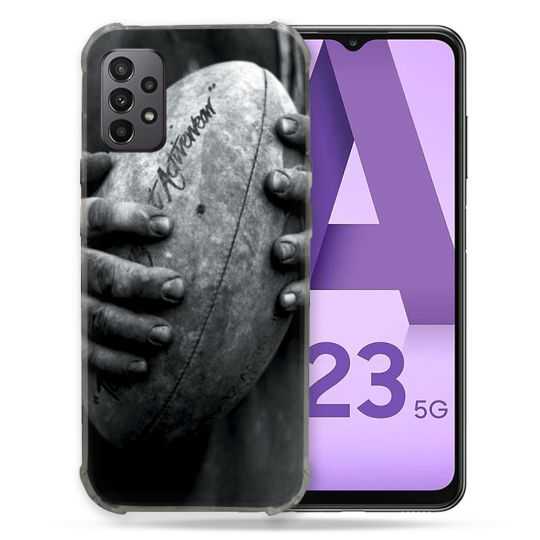 Coque Pour Samsung Galaxy A23 5G Sport Rugby Ballon Vintage