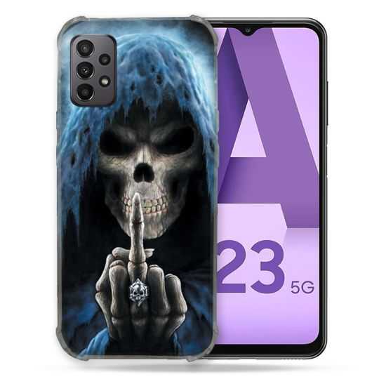 Coque Pour Samsung Galaxy A23 5G Tete de Mort Doigt