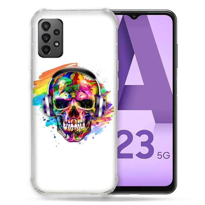 Coque Pour Samsung Galaxy A23 5G Tete de Mort Tag